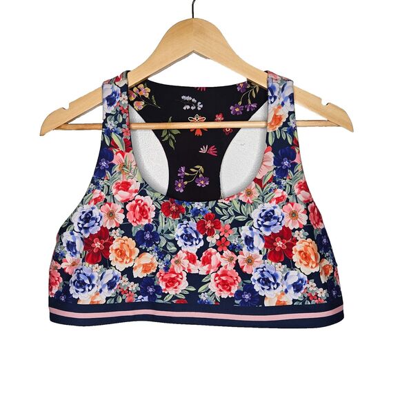 JOHNNY WAS Bee Active Reversible Sports Bra Womens 2X? Floral - Picture 2 of 8